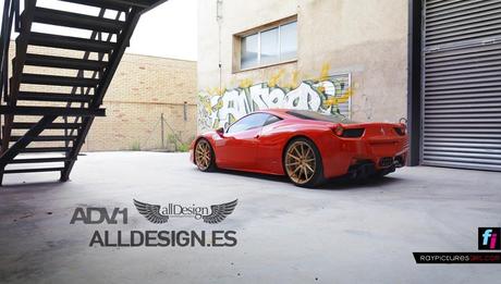 ADV1 Wheels Ferrari 458 Italia · Personalizar un superdeportivo rear italia adv1 wheels alldesign