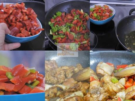 POLLO CON PIMIENTOS ( RECETA ORIENTAL) POLLO CON PIMIENTOS ( RECETA ORIENTAL)