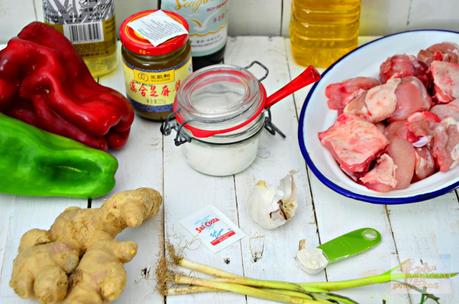 POLLO CON PIMIENTOS ( RECETA ORIENTAL) POLLO CON PIMIENTOS ( RECETA ORIENTAL)
