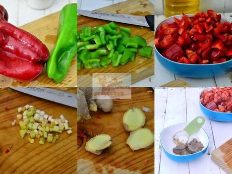 POLLO CON PIMIENTOS ( RECETA ORIENTAL) POLLO CON PIMIENTOS ( RECETA ORIENTAL)