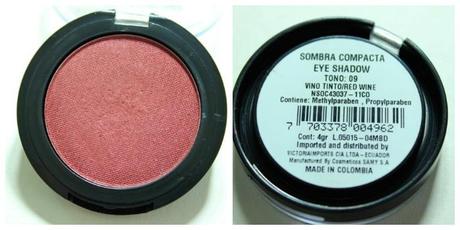 Maquillaje para Otoño 2014 Sombra individual Mineral eyeshadow Samy Cosmetics, tono #09 Vino Tinto