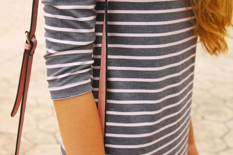 Striped Dress with Blumonde Striped Dress with Blumonde