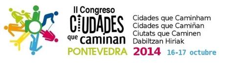 Ciudades que caminan, por una mejor vida urbana… a pie | II Congreso en Pontevedra Pontevedra - Logo del congreso Ciudades que caminan