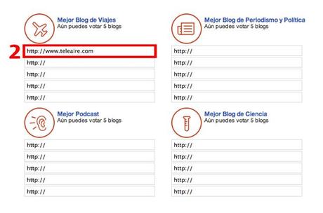 Teleaire.com participa en Bitácoras 2014 Premios bitácoras 2014