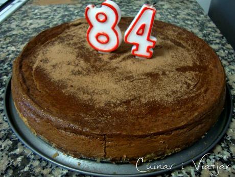 Tarta de queso con Nutella y galletas de mantequilla