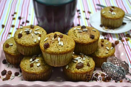 Muffins de fibra para el desayuno Muffins de fibra para el desayuno