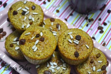 Muffins de fibra para el desayuno Muffins de fibra para el desayuno