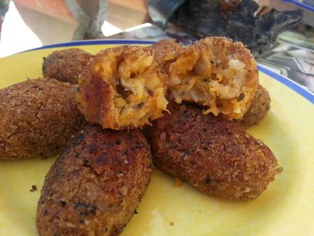 Croquetas de calabaza y setas