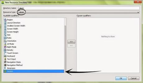 Cualificador Version en Android Studio Cualificador Version en Android Studio