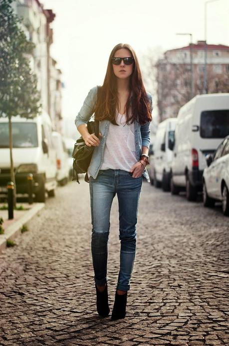 STREET STYLE INSPIRATION; DENIM on DENIM.-