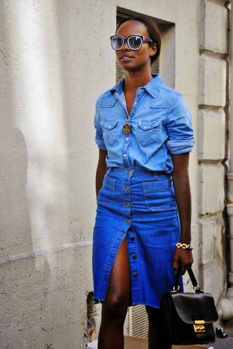 STREET STYLE INSPIRATION; DENIM on DENIM.-