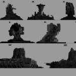 Diseños conceptuales para la sede de los Nova Corps en Guardianes de la Galaxia Diseño Conceptual GotG