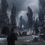 Diseños conceptuales para la sede de los Nova Corps en Guardianes de la Galaxia Diseño Conceptual GotG