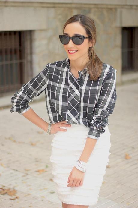 September Review White Skirt & Plaid Shirt_ Besugarandspice17