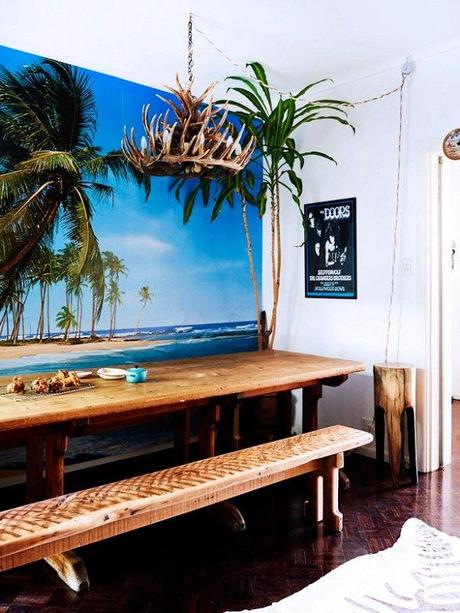 Shop the Room: A Totally Rad Surf Shack // The Design Files, wall mural