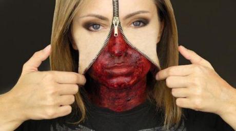 LRG Magazine - Maquillaje para Halloween - Cremallera en la cara