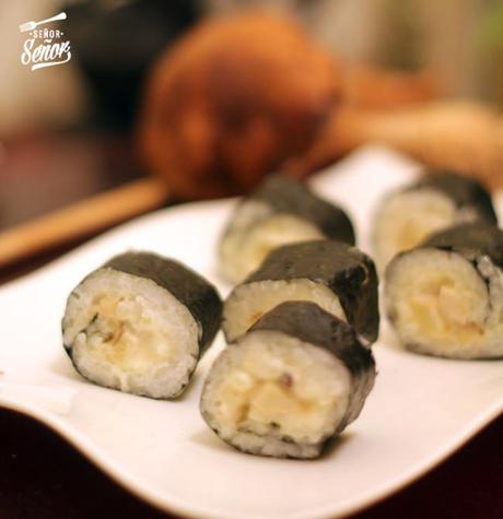 Sushi de boletus y queso Camembert sushi-boletus-receta