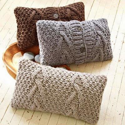 Cojines de lana + DIY con patrón