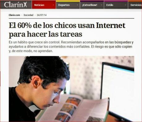 El 60% de los chicos usan Internet para hacer las tareas El 60% de los chicos usan Internet para hacer las tareas