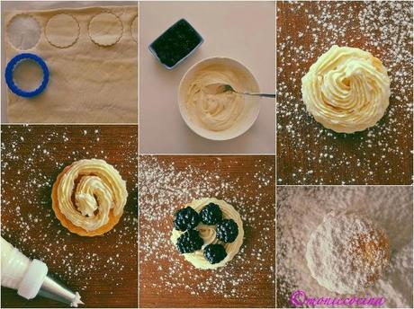 MILHOJAS DE MASCARPONE A LA VAINILLA Y MORAS MILHOJAS DE MASCARPONE A LA VAINILLA Y MORAS