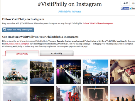 9 razones para utilizar Instagram en la web de tu hotel o destino Visitphilly