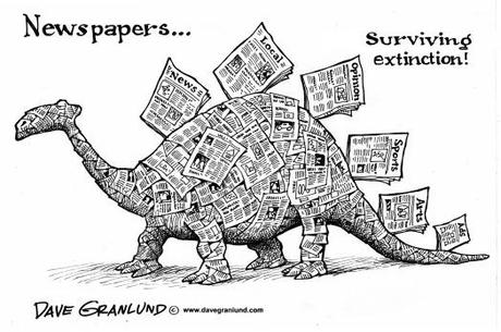 Celebrando que los periódicos siguen vivos GranlundCartoon_notextinct