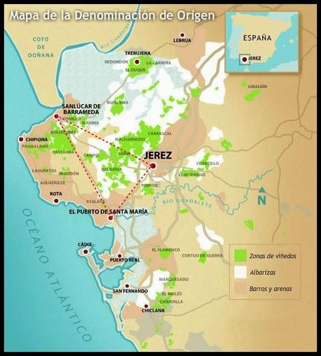 Los otros finos del Marco de Jerez: La zona de producción. Los otros finos del Marco de Jerez: La zona de producción.