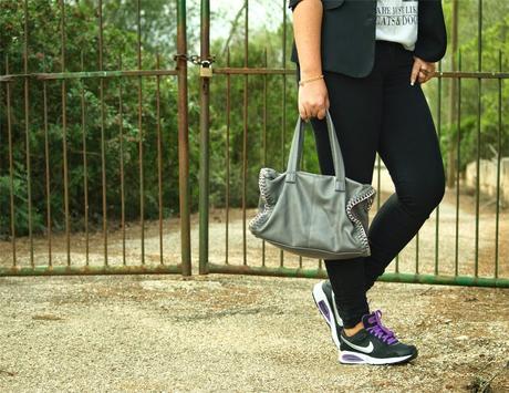 Black, gray and a touch of purple Black, gray and a touch of purple