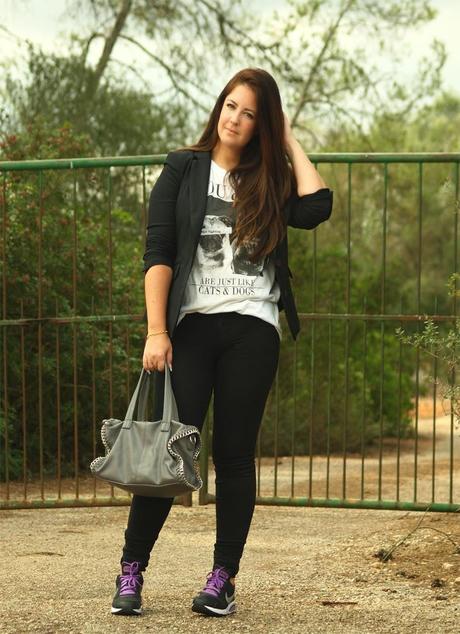 Black, gray and a touch of purple Black, gray and a touch of purple