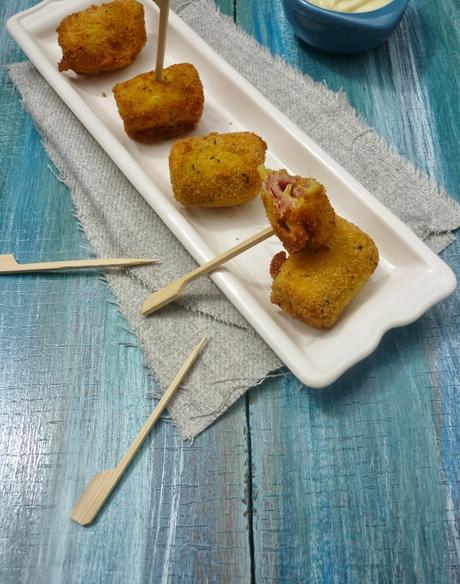 Rollitos de calabacín con serrano y queso Rollitos de calabacín con serrano y queso