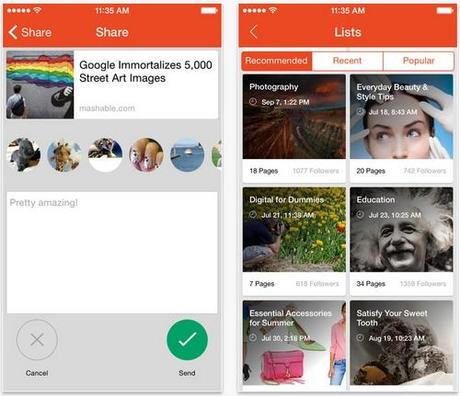 La app Stumbleupon para iOS fue rediseñada totalmente con funciones más sociales, incluido un chat stumbleupon-ios