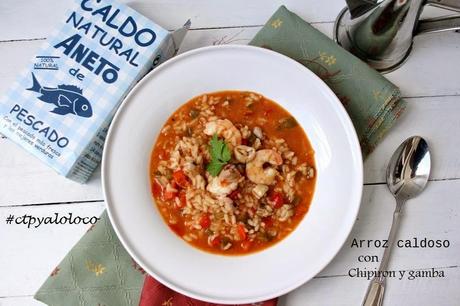 Arroz caldoso de chipiron y gamba