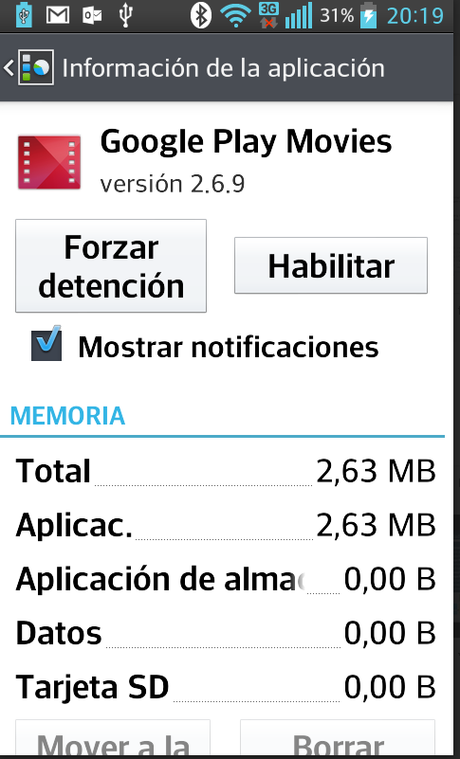 Un sencillo truco para ahorrar memoria en Android 4 google play movies