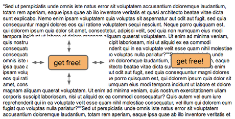 landing page directional cues