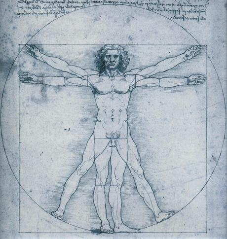 El hombre de Vitrubio, de Leonardo da Vinci