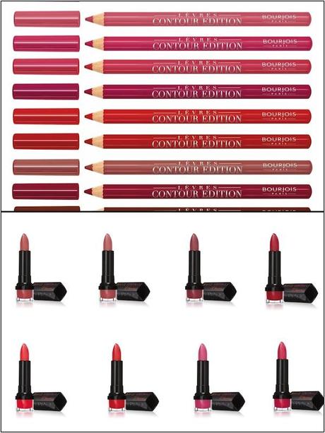 Barras de labios Rouge Edition y perfiladores Rouge Contour Edition, de Bourjois, para que encuentres la combinación perfecta.
