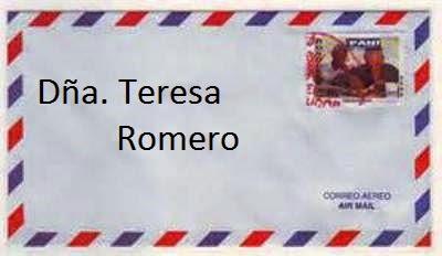 Carta para Teresa Romero, infectada por ébola.