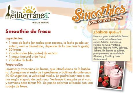 Recetas de Smoothies (Semana de la Fruta y la Verdura en la Dieta Mediterránea) Recetas de Smoothies (Semana de la Fruta y la Verdura en la Dieta Mediterránea)