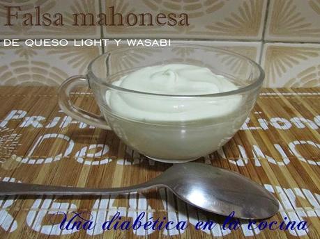 Falsa mahonesa de queso light y wasabi Falsa mahonesa de queso light y wasabi