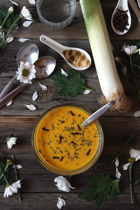 Crema especiada de calabaza y zanahoria Crema especiada de calabaza y zanahoria