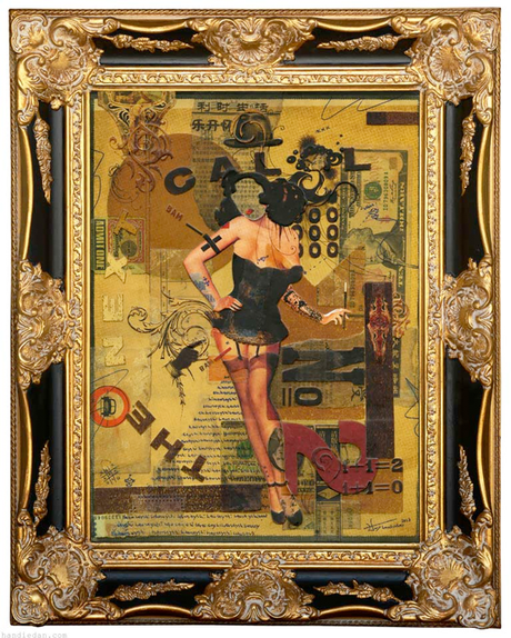 Handiedan transforma el arte urbano en un espectáculo de varietés. art nouveau handiedan arte urbano original diferente vintage erótico calle comic