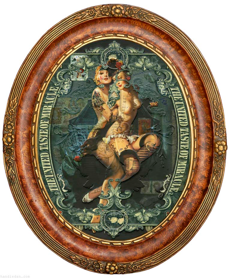 Handiedan transforma el arte urbano en un espectáculo de varietés. art nouveau handiedan arte urbano original diferente vintage erótico calle comic