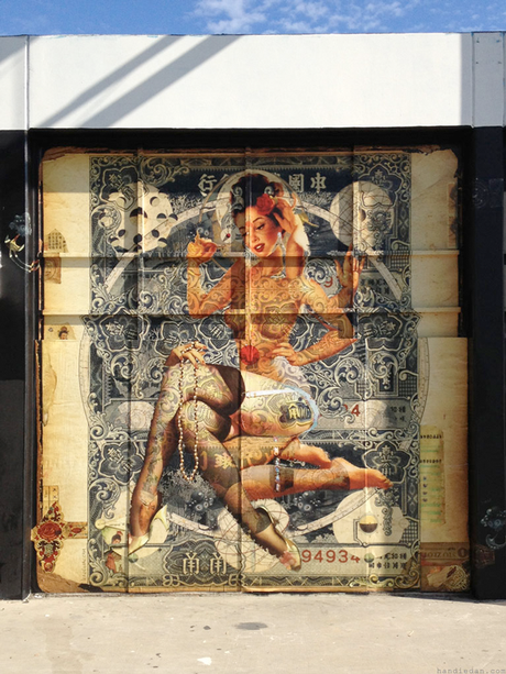 Handiedan transforma el arte urbano en un espectáculo de varietés. art nouveau handiedan arte urbano original diferente vintage erótico calle comic