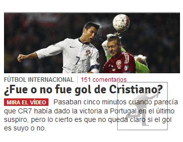 Quién visite hoy Mundo Deportivo podrá encontrarse con estos dos artículos de Cristiano