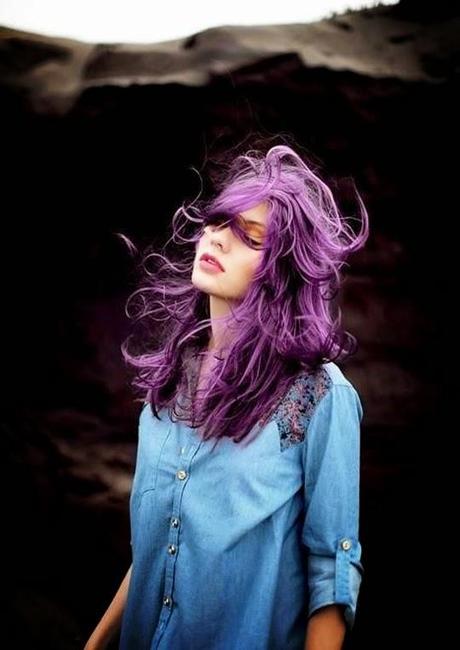 cabello morado pelo morado