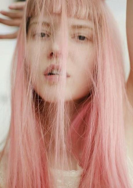 Cabello rosa pelo rosa