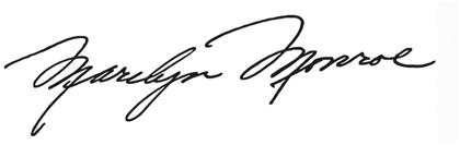 Firma de Marilyn Monroe