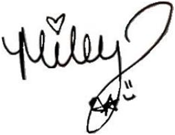 Firma de Miley Cyrus