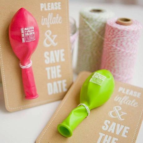 Save the date con globo Boda invitaciones