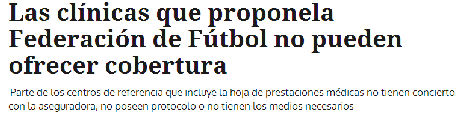 ALERTA ROJA EN LA ASISTENCIA SANITARIA AL FUTBOL GALLEGO: